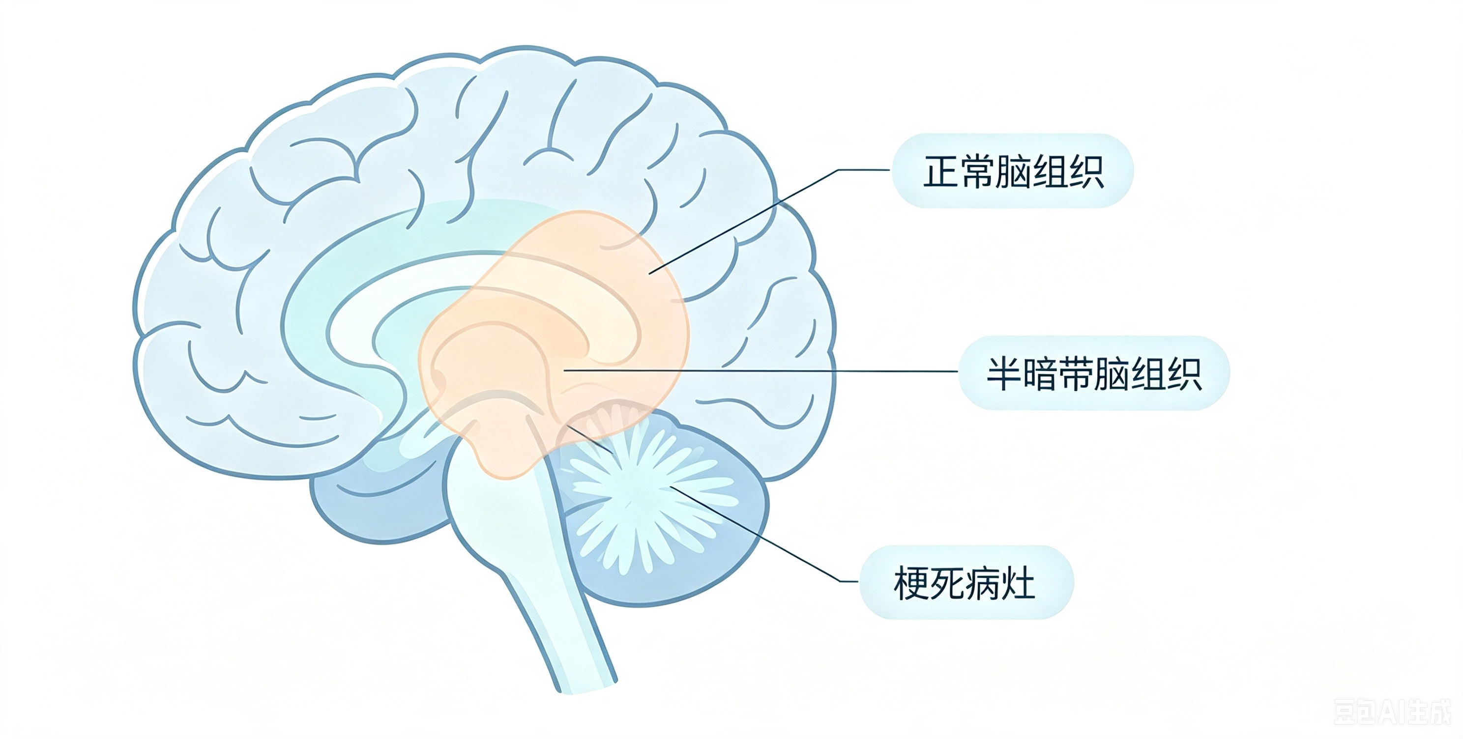 脑梗半暗带脑组织,靠负氧离子如何获得血氧补给?