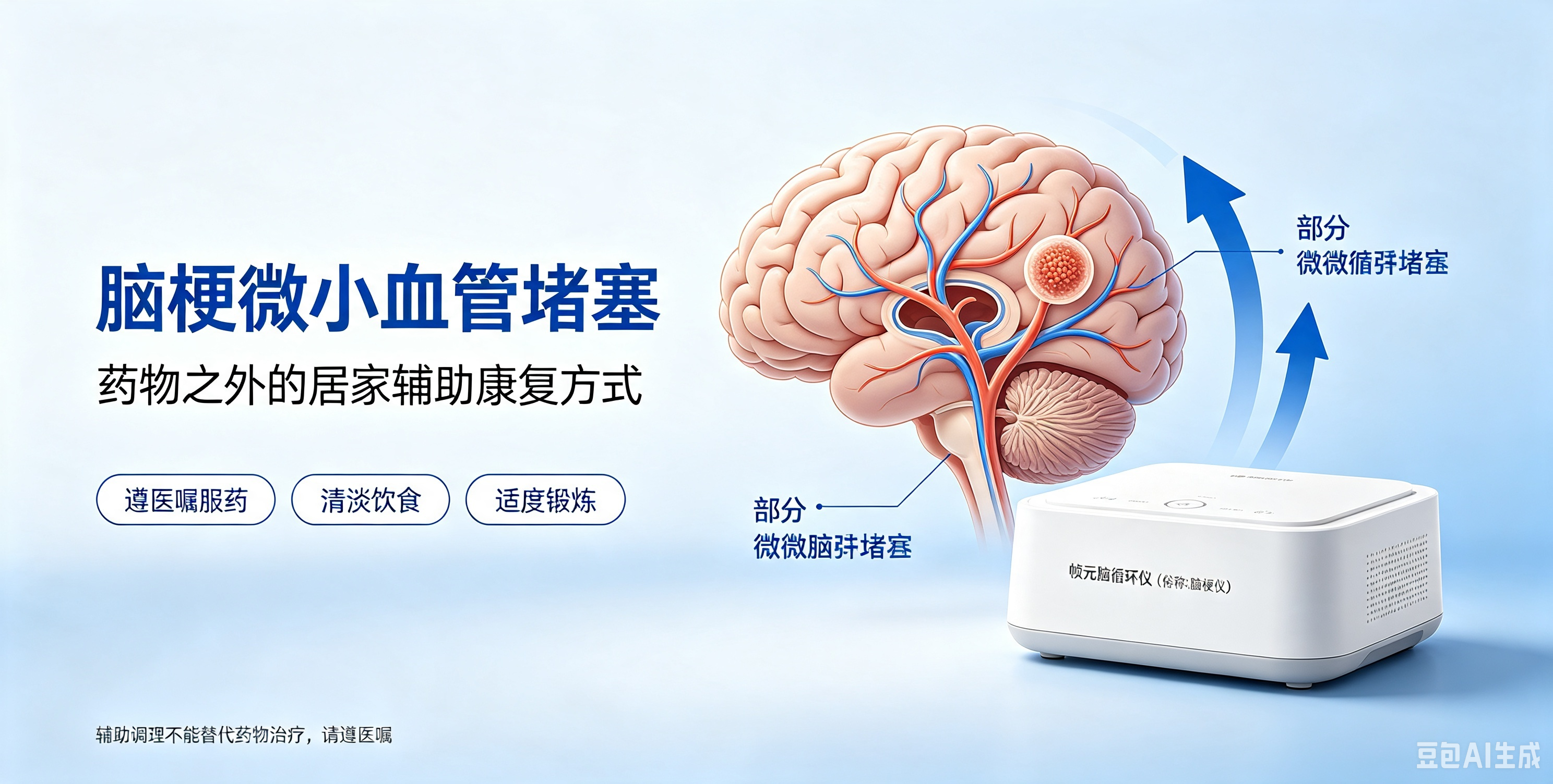 脑梗微小血管堵塞,药物之外还有什么辅助康复方式?