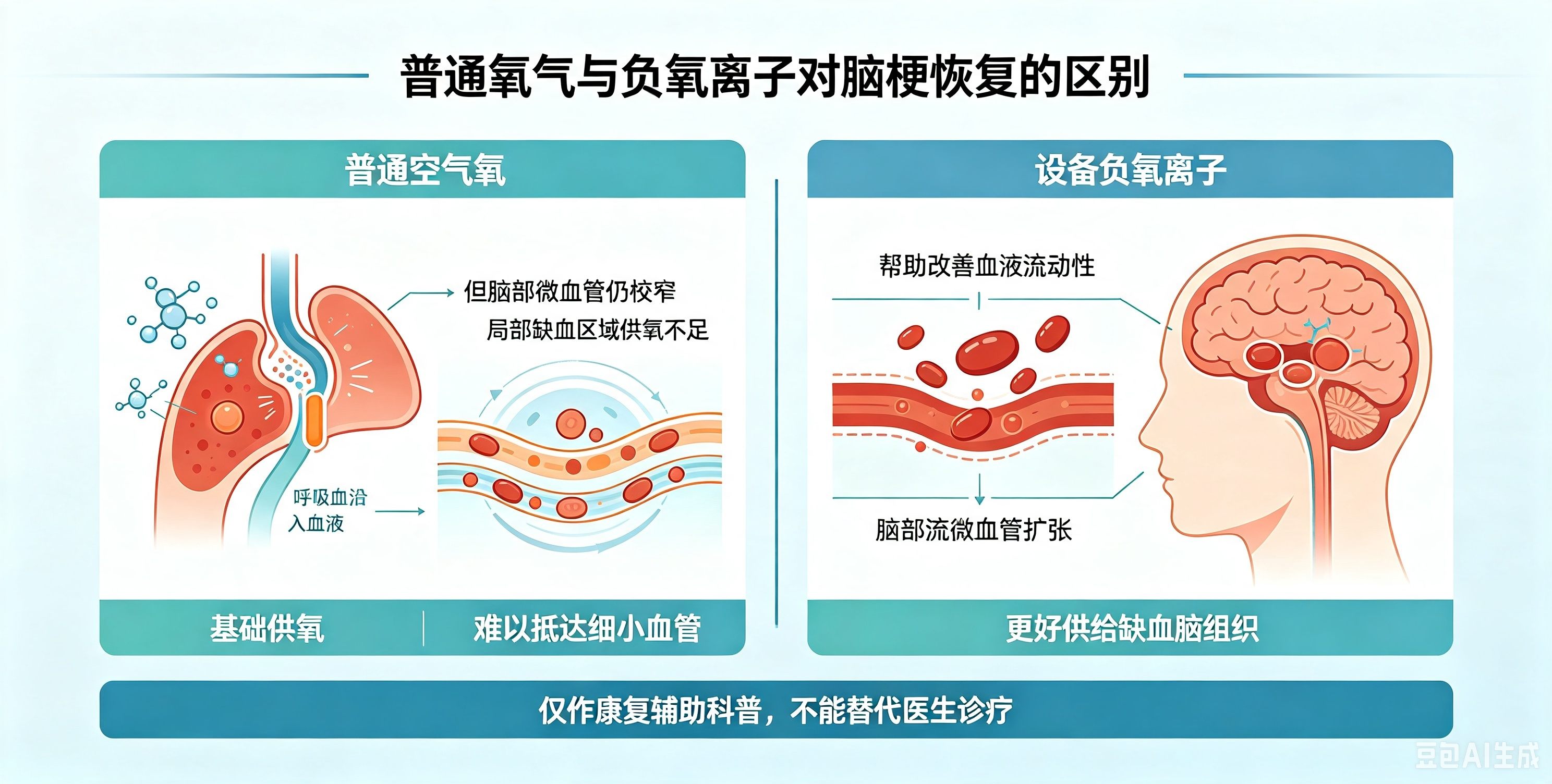 普通空气氧和设备负氧离子,对脑梗恢复区别在哪?
