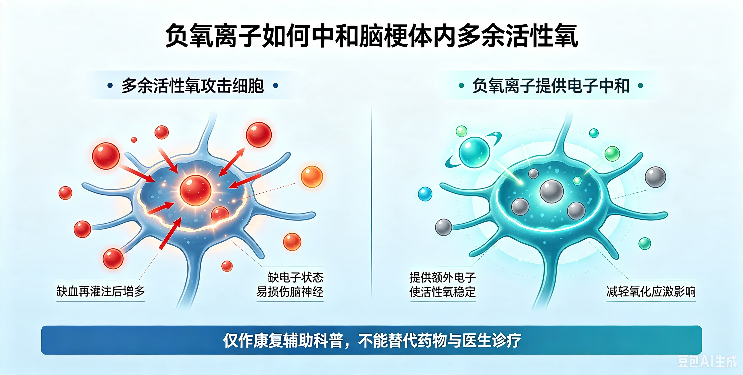 负氧离子如何中和脑梗体内多余活性氧?