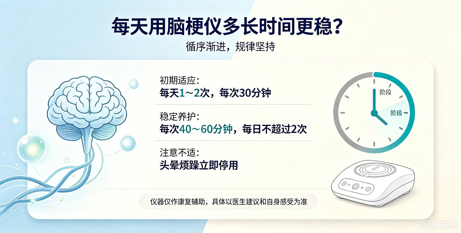 每天使用脑梗仪多长时间效果更稳?