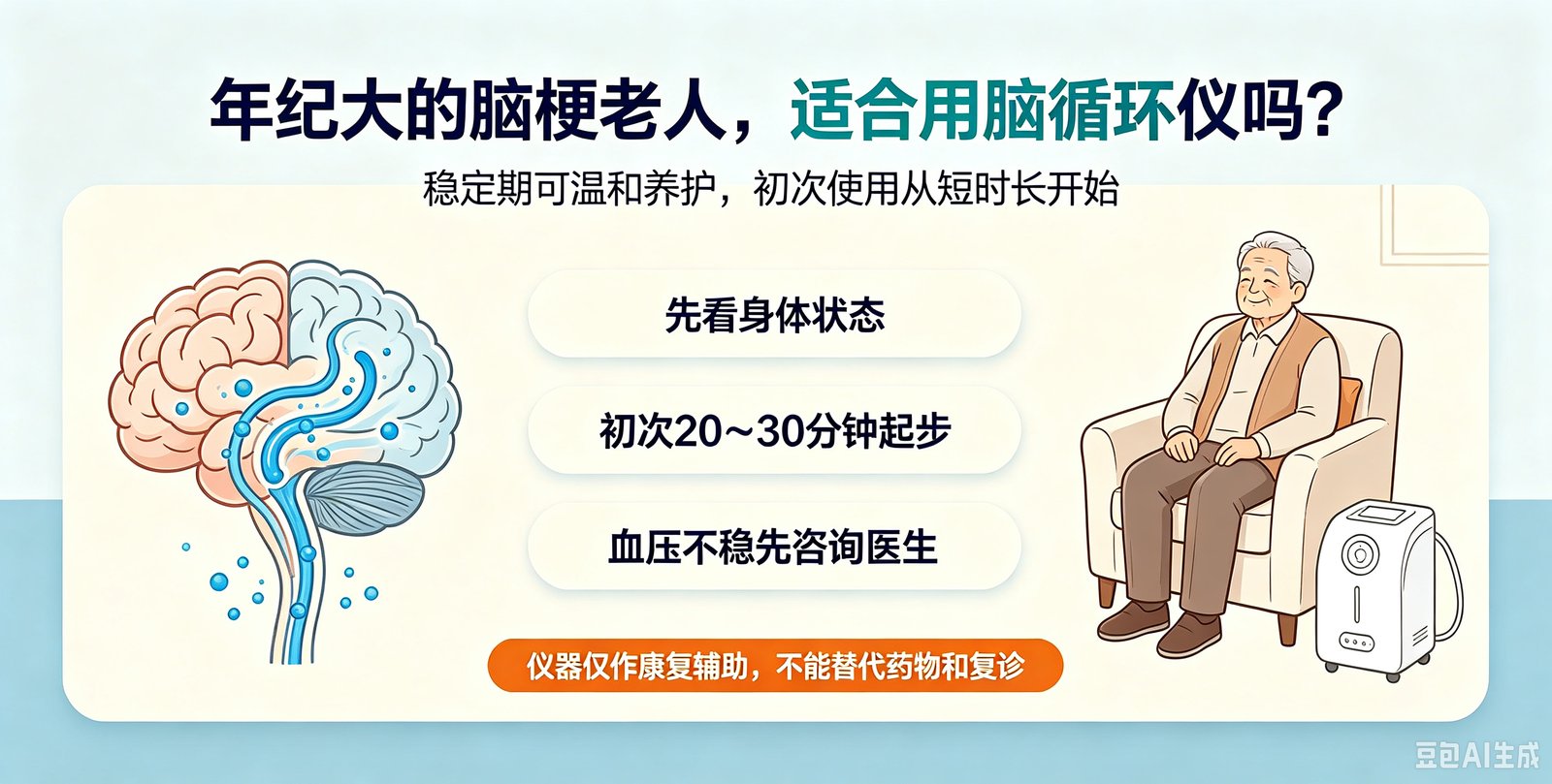 年纪大的脑梗老人,适合用脑循环仪吗?