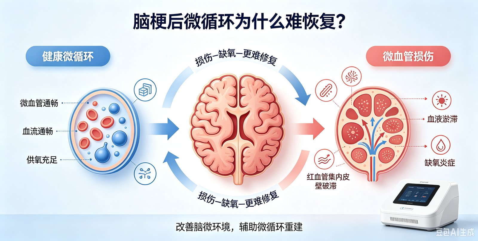 脑梗后为什么大脑微循环很难自己恢复?