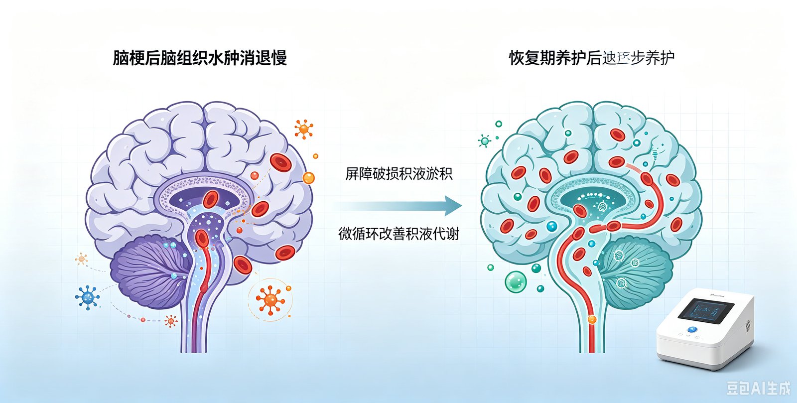 脑梗后脑组织水肿消退慢是什么原因?