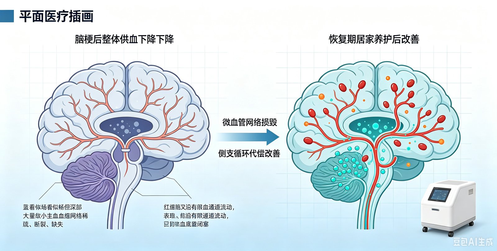 为什么脑梗后大脑整体供血效率永久下降?