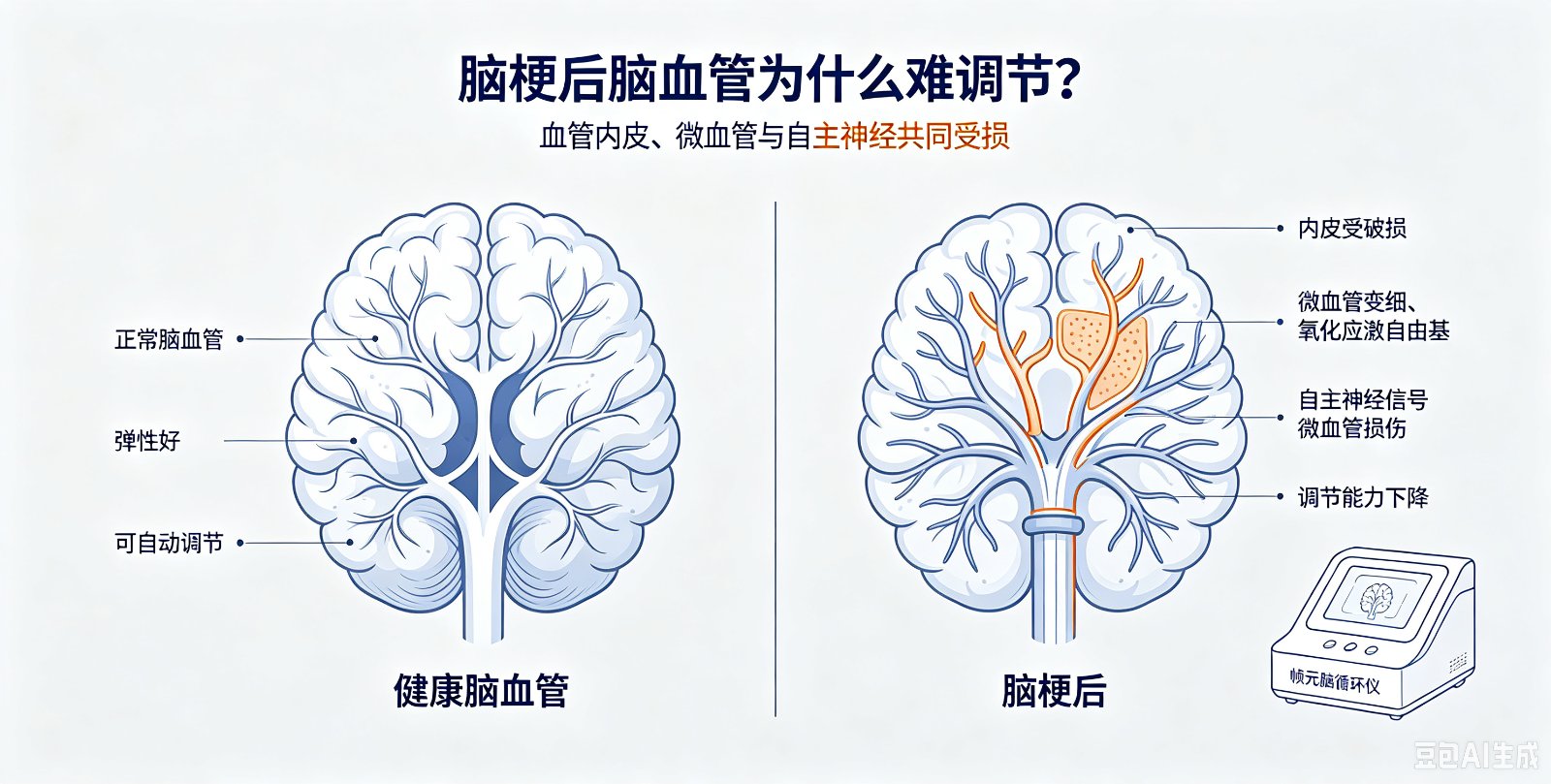 脑梗后脑血管自主调节能力为什么下降?