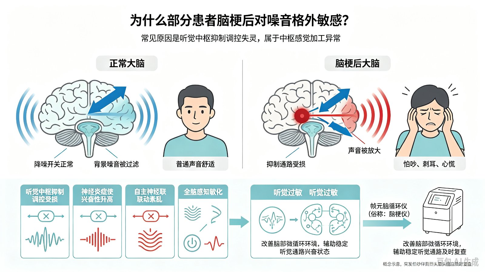 为什么部分患者脑梗后对噪音格外敏感?